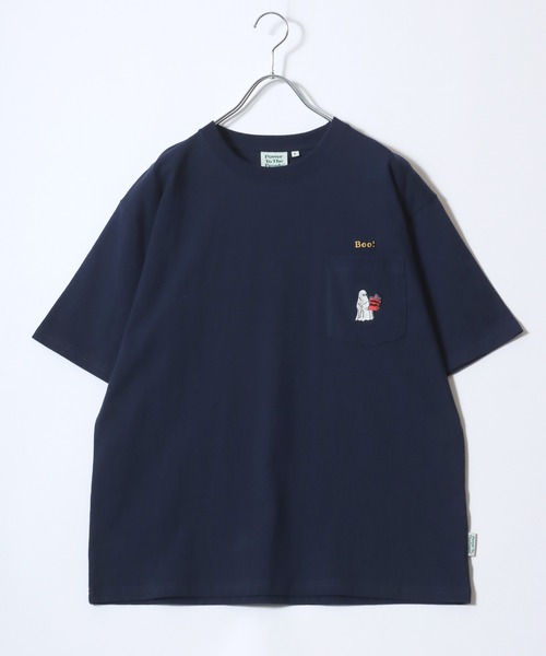 セール】「ユニセックス」モチーフワンポイント刺繍半袖ポケット