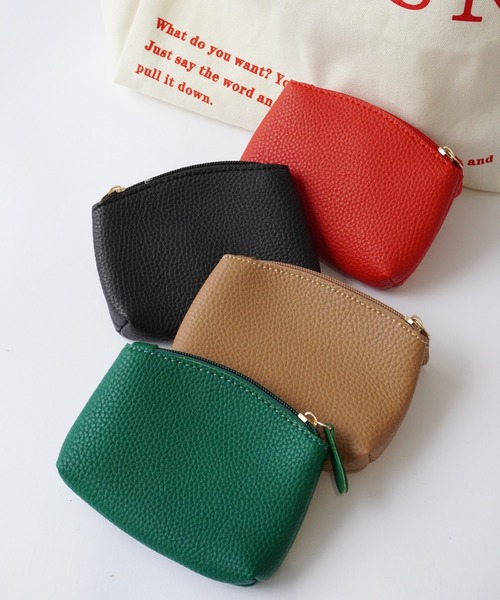 Port(ポート)の「フェイクレザー フラット ジップ コインケース / ミニ財布 / 財布(コインケース・レディース・ブラック/グリーン/レッド/ベージュ・FREE)」の9枚目の写真