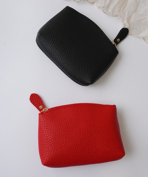 Port(ポート)の「フェイクレザー フラット ジップ コインケース / ミニ財布 / 財布(コインケース・レディース・ブラック/グリーン/レッド/ベージュ・FREE)」の14枚目の写真