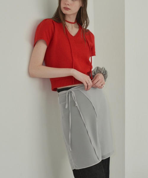 GIUNON（ジウノン）の「tie set summer knit / タイセットサマー