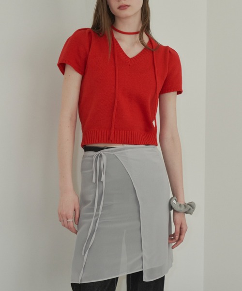 GIUNON（ジウノン）の「tie set summer knit / タイセットサマー