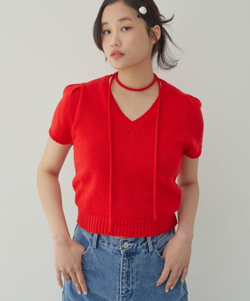 GIUNON タイセットサマーニット GIUNON（ジウノン）の「tie set summer knit / タイセットサマー