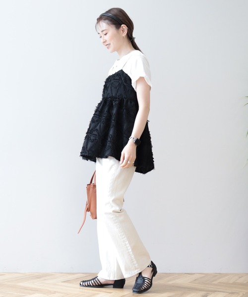 AMERICAN HOLIC（アメリカンホリック）の「ジャガードキャミソール（ベスト・レディース・ブラック・M/L）」の12枚目の写真