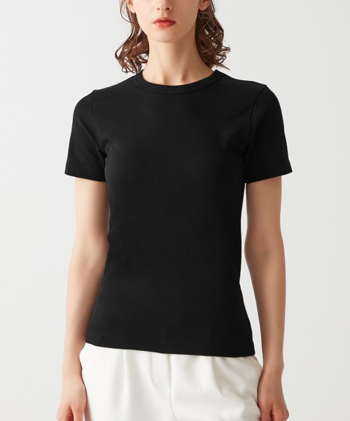 Tuche(トゥシェ)の「Tuche/トゥシェ 7DAYS LOOKS 半袖Tシャツ(Tシャツ/カットソー・レディース・チャコールグレー/ブラック/ホワイト/アイボリー・MEDIUM/LARGE)」の3枚目の写真