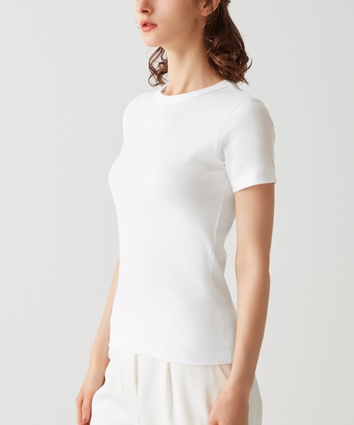 Tuche(トゥシェ)の「Tuche/トゥシェ 7DAYS LOOKS 半袖Tシャツ(Tシャツ/カットソー・レディース・チャコールグレー/ブラック/ホワイト/アイボリー・MEDIUM/LARGE)」の5枚目の写真