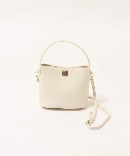 NOLLEY’S（ノーリーズ）の「ヒネリ金具レザーバッグ（ショルダーバッグ・レディース・オレンジ/ホワイト/ブラック・FREE）」の20枚目の写真