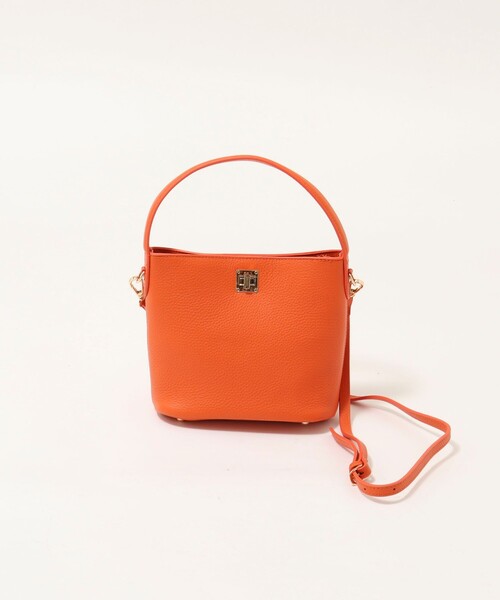 NOLLEY’S（ノーリーズ）の「ヒネリ金具レザーバッグ（ショルダーバッグ・レディース・オレンジ/ホワイト/ブラック・FREE）」の21枚目の写真