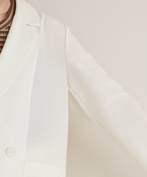 ROPE' PICNIC（ロペピクニック）の「シアージャケット（テーラードジャケット・レディース・イエロー/オフホワイト・38）」の18枚目の写真