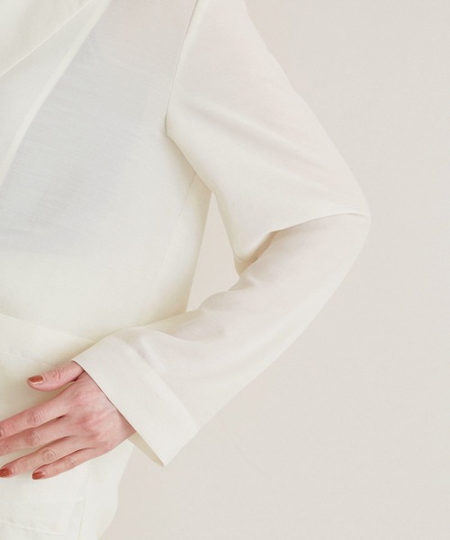 ROPE' PICNIC（ロペピクニック）の「シアージャケット（テーラードジャケット・レディース・イエロー/オフホワイト・38）」の19枚目の写真