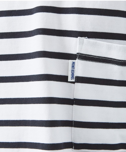 MONT KEMMEL（モンケメル）の「【MONTKEMMEL / モンケメル】オーバーサイズ クルーネック/パネルボーダー /バスクTシャツ（Tシャツ/カットソー・メンズ・ホワイト系その他/ブラック系その他/ホワイト系その他2/ブラック系その他2・M/L/XL）」の16枚目の写真