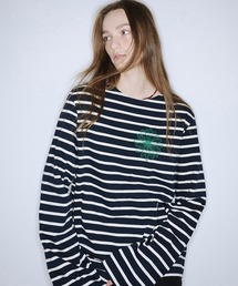 Mardi Mercredi マルディ カットソー NAVY GREEN