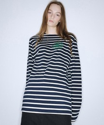 ★MARDI MERCREDI★TSHIRT LONG SLEEVE STRIPE MARDI MERCREDI - TSHIRT LONG SLEEVE STRIPE_NAVY GREEN