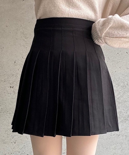 cuorequal(クオレコール)の「プリーツミニスカート(スカート・レディース・ブラック・SMALL)」の1枚目の写真