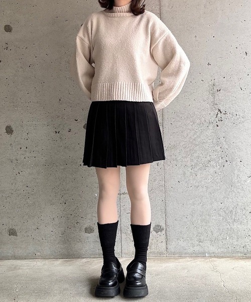 cuorequal(クオレコール)の「プリーツミニスカート(スカート・レディース・ブラック・SMALL)」の3枚目の写真