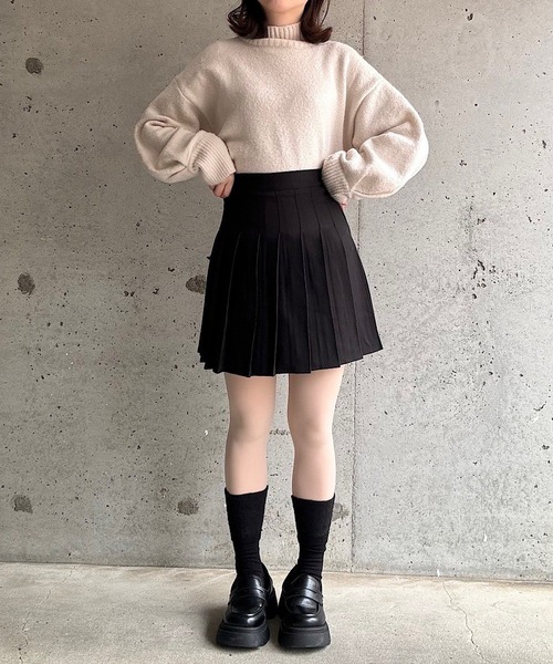 cuorequal(クオレコール)の「プリーツミニスカート(スカート・レディース・ブラック・SMALL)」の4枚目の写真