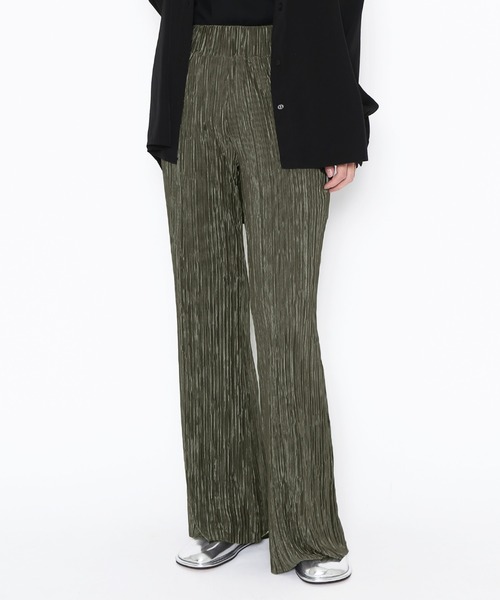 PUNYUS（プニュズ）の「クリスタルプリーツフレアパンツ（その他パンツ・レディース・カーキ/ネイビー・1/2/3/4）」の18枚目の写真
