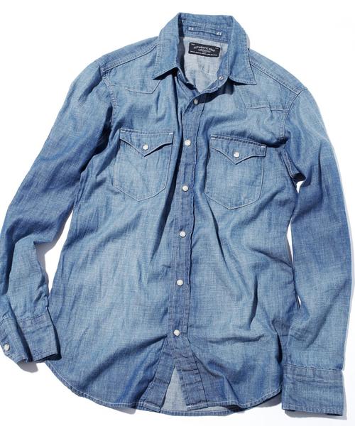 green label relaxing（グリーンレーベルリラクシング）の「■■■LT/OZ DNM WESTERN シャツ◆（シャツ/ブラウス・メンズ・ブラック/ネイビー・MEDIUM/SMALL/X-LARGE/LARGE）」の2枚目の写真