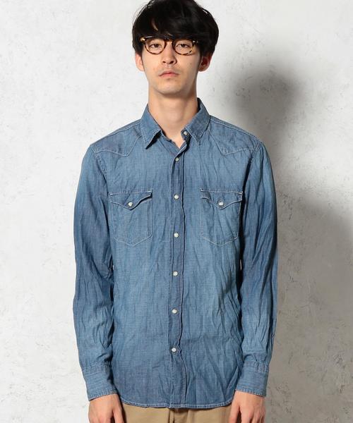 green label relaxing（グリーンレーベルリラクシング）の「■■■LT/OZ DNM WESTERN シャツ◆（シャツ/ブラウス・メンズ・ブラック/ネイビー・MEDIUM/SMALL/X-LARGE/LARGE）」の4枚目の写真