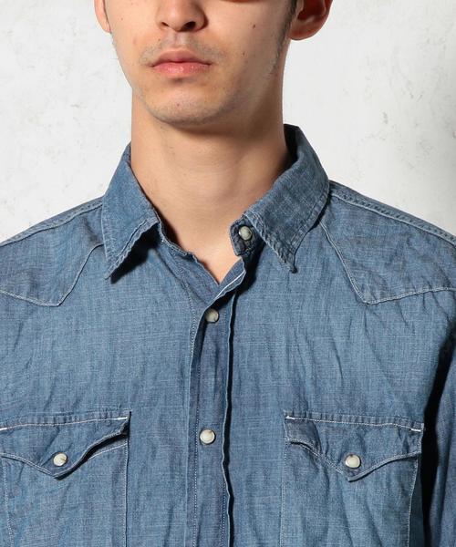 green label relaxing（グリーンレーベルリラクシング）の「■■■LT/OZ DNM WESTERN シャツ◆（シャツ/ブラウス・メンズ・ブラック/ネイビー・MEDIUM/SMALL/X-LARGE/LARGE）」の7枚目の写真