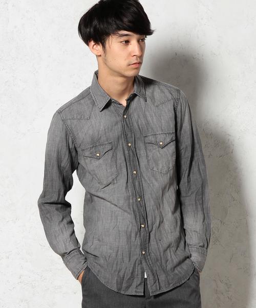 green label relaxing（グリーンレーベルリラクシング）の「■■■LT/OZ DNM WESTERN シャツ◆（シャツ/ブラウス・メンズ・ブラック/ネイビー・MEDIUM/SMALL/X-LARGE/LARGE）」の16枚目の写真