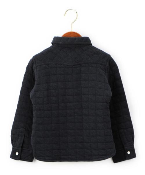 green label relaxing（グリーンレーベルリラクシング）の「■■■ブロックキルト ジャカード ロングスリーブシャツ◆（シャツ/ブラウス・キッズ・ダークグレー/ネイビー・135/95/M/115/L/125/S/105）」の3枚目の写真