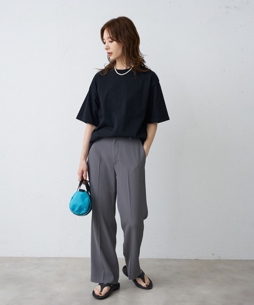 OUTDOOR PRODUCTS Usual Things(アウトドアプロダクツユージュアルシングス)の「シグネチャーBIG TEE(Tシャツ/カットソー・レディース・グレー/ブラック/ホワイト・FREE)」の6枚目の写真