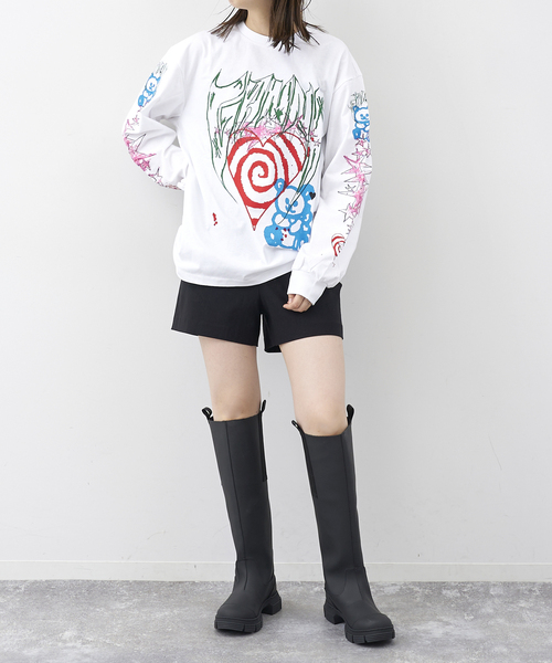 U by SPICK&SPAN（ユーバイスピックアンドスパン）の「【GANNI / ガニー】 Future Heavy Jersey L/S Tee（Tシャツ/カットソー・レディース・ホワイト・FREE）」の8枚目の写真