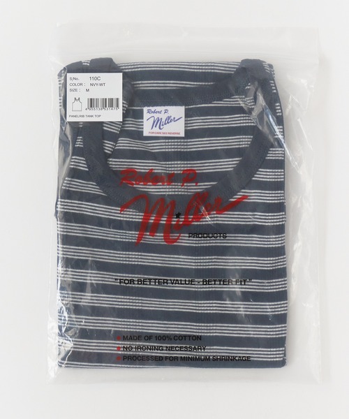 MILLER(ミラー)の「R.P.miller/ミラー パネルリブタンクトップ(タンクトップ・メンズ・ホワイト/ブラック/グレー/ネイビー/ブラック系/ホワイト系/チャコール/ブルー系その他/レッド系その他・M/L/LL)」の1枚目の写真