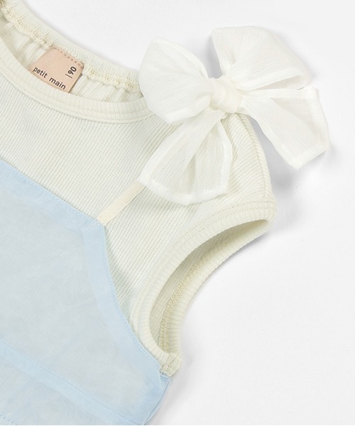 petit main(プティマイン)の「シアードッキングワンピース(ワンピース・キッズ・レモンイエロー/ライトブルー・100cm/120cm/110cm/130cm/90cm/80cm)」の12枚目の写真