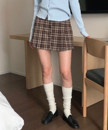 by muni:r（バイ ムニール）の「ギークチェックプリーツスカート（スカート）」