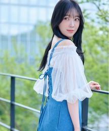 mysty woman | チュールギャザーブラウス　120976(シャツ/ブラウス)