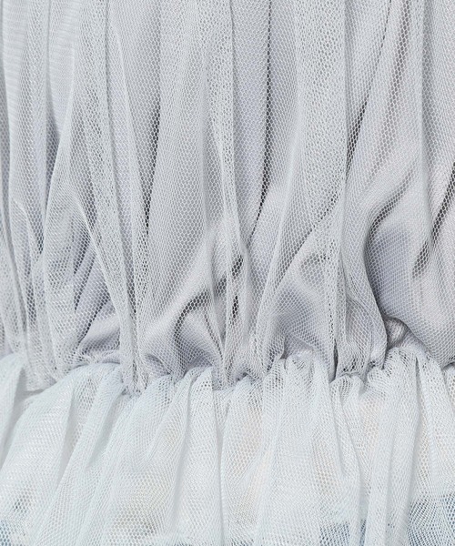 mysty woman（ミスティウーマン）の「チュールギャザーブラウス　120976（シャツ/ブラウス・レディース・グレイッシュブルー/アイボリー/ブラック・FREE）」の19枚目の写真