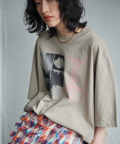 tシャツ (GENE HEAVENS)BEAUTIFUL MOMENT PHOTO TEE レディース ROSE BUD｜GENE HEAVENS/