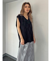 EGOIST | ブロックチェックニットベスト(ベスト)