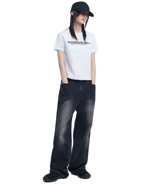 tシャツ A'GEM/9 × .kom 「NOMANUAL/ノーマニュアル」 CRACKED LINE LONG SLEEVE UNIFORM/クラッ NOMANUAL tシャツ A'GEM/9 × .kom 「NOMANUAL/ノーマニュアル