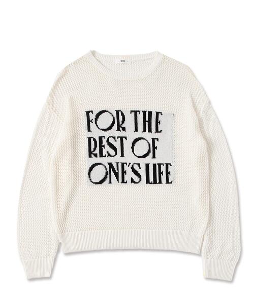 WEGO（ウィゴー）の「WEGO/ジャガードメッシュニットビッグプルオーバー（ニット/セーター・レディース・アイボリー/ホワイト・FREE）」の14枚目の写真