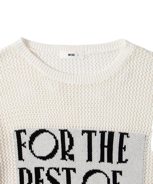 WEGO（ウィゴー）の「WEGO/ジャガードメッシュニットビッグプルオーバー（ニット/セーター・レディース・アイボリー/ホワイト・FREE）」の19枚目の写真