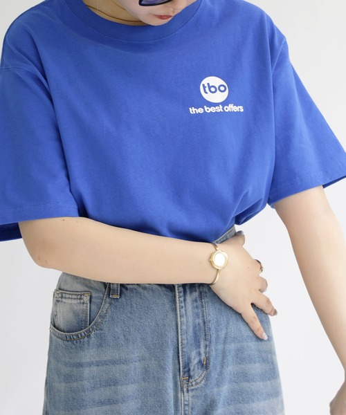 売れ筋商品|||ボス Tシャツ レディース トップス FAITINI - Top - dark blue セール】the best offers 'tbo LOGO' 8.1oz TEE - the best