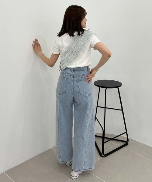 archives（アルシーヴ）の「ラメチュールフリルビスチェ×リブＴＯＰＳＳＥＴ（Tシャツ/カットソー・レディース・ブラウン/ブラック/グレー・MEDIUM）」の10枚目の写真