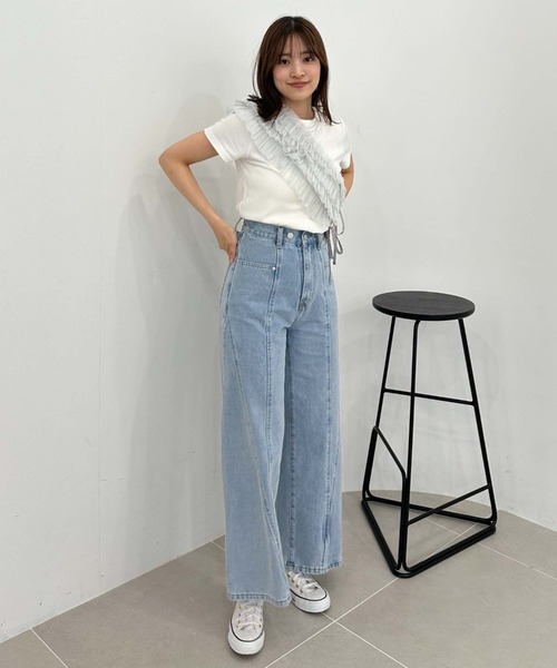 archives（アルシーヴ）の「ラメチュールフリルビスチェ×リブＴＯＰＳＳＥＴ（Tシャツ/カットソー・レディース・ブラウン/ブラック/グレー・MEDIUM）」の11枚目の写真