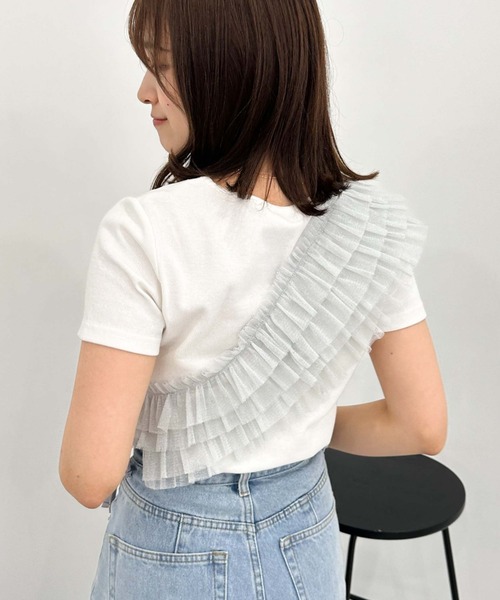 archives（アルシーヴ）の「ラメチュールフリルビスチェ×リブＴＯＰＳＳＥＴ（Tシャツ/カットソー・レディース・ブラウン/ブラック/グレー・MEDIUM）」の7枚目の写真