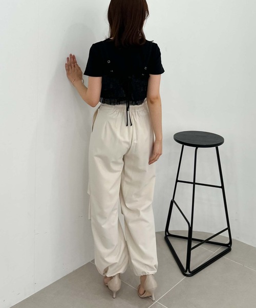 archives（アルシーヴ）の「ラメチュールフリルビスチェ×リブＴＯＰＳＳＥＴ（Tシャツ/カットソー・レディース・ブラウン/ブラック/グレー・MEDIUM）」の13枚目の写真