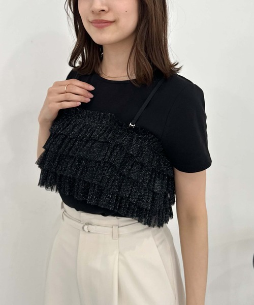 archives（アルシーヴ）の「ラメチュールフリルビスチェ×リブＴＯＰＳＳＥＴ（Tシャツ/カットソー・レディース・ブラウン/ブラック/グレー・MEDIUM）」の14枚目の写真