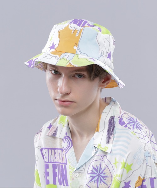 MANASTASH（マナスタッシュ）の「MANASTASH/マナスタッシュ/MANALOHA BUCKET/マナロハ バケットハット（ハット・メンズ・ネイビー/カモフラージュ/ホワイト/ホワイト系その他・F）」の3枚目の写真