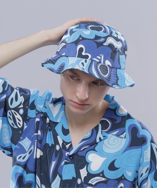 MANASTASH（マナスタッシュ）の「MANASTASH/マナスタッシュ/MANALOHA BUCKET/マナロハ バケットハット（ハット・メンズ・ネイビー/カモフラージュ/ホワイト/ホワイト系その他・F）」の4枚目の写真