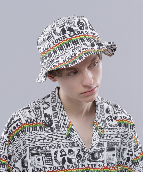 MANASTASH（マナスタッシュ）の「MANASTASH/マナスタッシュ/MANALOHA BUCKET/マナロハ バケットハット（ハット・メンズ・ネイビー/カモフラージュ/ホワイト/ホワイト系その他・F）」の2枚目の写真