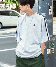 【KANGOL】 袖ライン クルーネック 半袖 Tシャツ / ゲームシャツ