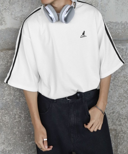 KANGOL(カンゴール)の「【KANGOL】 袖ライン クルーネック 半袖 Tシャツ / ゲームシャツ(Tシャツ/カットソー・メンズ・ネイビー/ブルー/オートミール/ブラック/ホワイト・X-LARGE/LARGE/MEDIUM)」の2枚目の写真