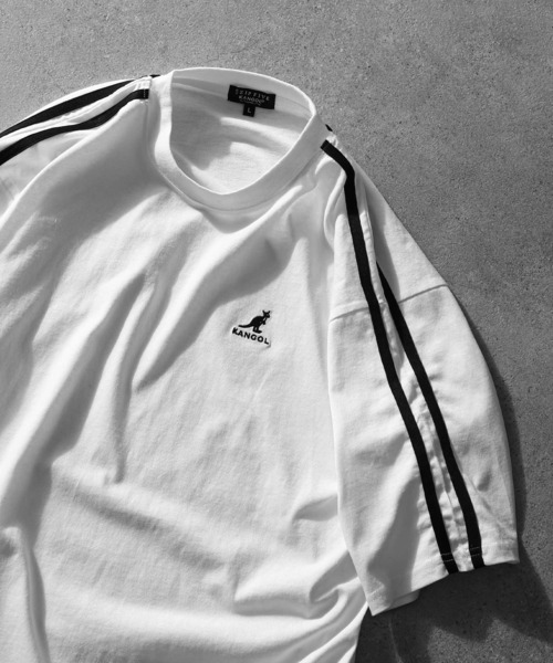 KANGOL(カンゴール)の「【KANGOL】 袖ライン クルーネック 半袖 Tシャツ / ゲームシャツ(Tシャツ/カットソー・メンズ・ネイビー/ブルー/オートミール/ブラック/ホワイト・X-LARGE/LARGE/MEDIUM)」の7枚目の写真