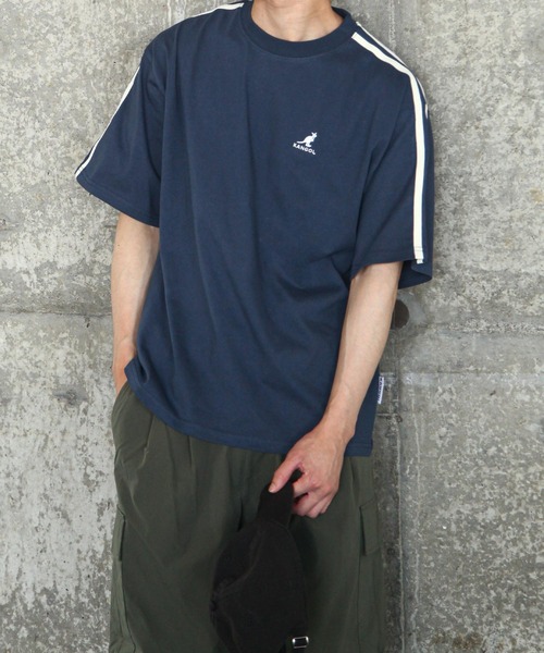 KANGOL(カンゴール)の「【KANGOL】 袖ライン クルーネック 半袖 Tシャツ / ゲームシャツ(Tシャツ/カットソー・メンズ・ネイビー/ブルー/オートミール/ブラック/ホワイト・X-LARGE/LARGE/MEDIUM)」の20枚目の写真